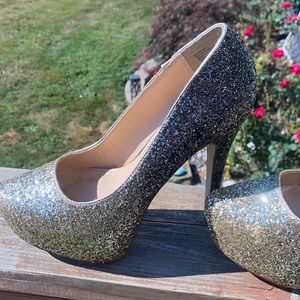 Gold Glitter High Heels